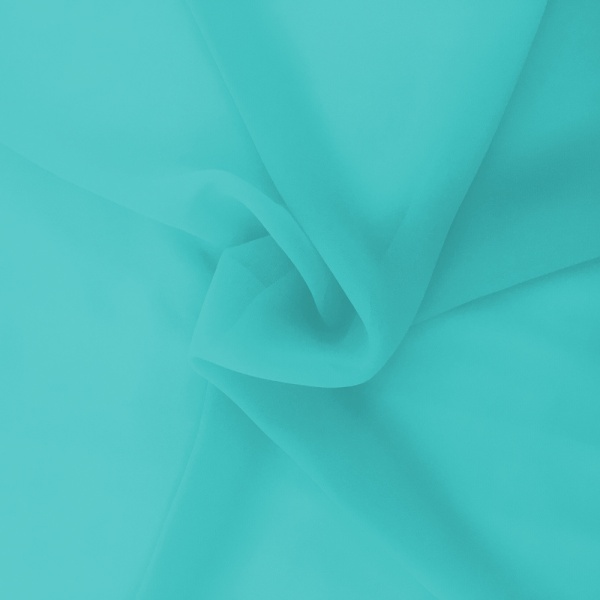 Chiffon Fabric Mid Turquoise